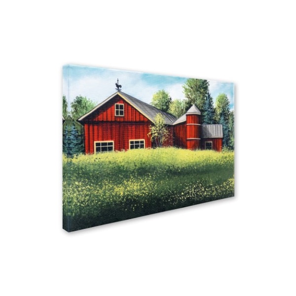 Debbi Wetzel 'Red Barn Summer Sm' Canvas Art,14x19